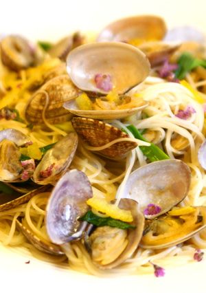 黒酢あさりバターそうめん-レシピのメイン写真