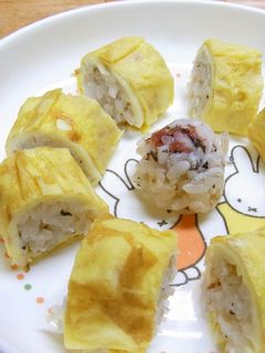 幼児食★チーズと薄焼きたまごの巻き寿司-レシピのメイン写真
