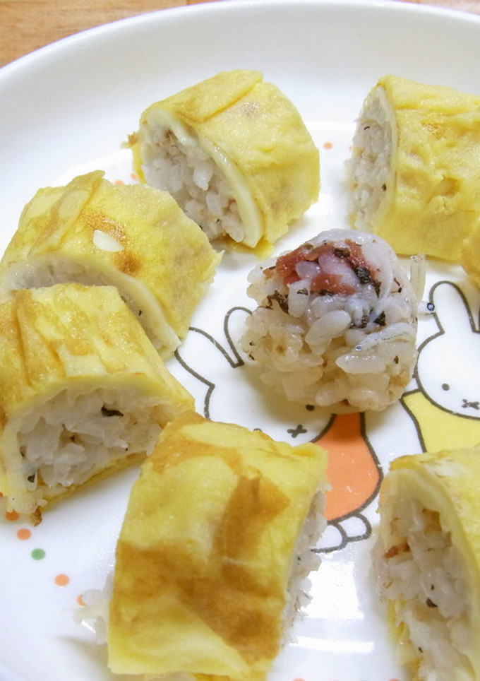 幼児食★チーズと薄焼きたまごの巻き寿司-レシピのメイン写真