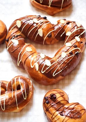 バレンタインに♪ハートマーブルチョコパン-レシピのメイン写真