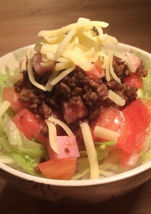 北海道産チーズで楽しむお手軽タコライス-レシピのメイン写真