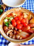 たっぷりお野菜☆トマト味噌鍋！