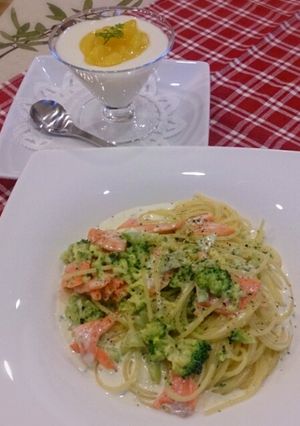 ブロッコリーとサーモンのクリームパスタ-レシピのメイン写真
