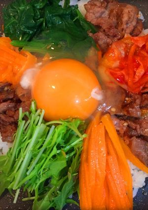 フライパンで！簡単石焼きビビンバ-レシピのメイン写真