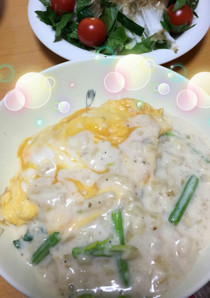 ふわとろ卵のクリームソースオムライス-レシピのメイン写真