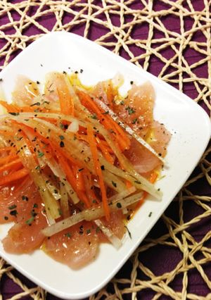 残り野菜でパパッとカルパッチョ♪-レシピのメイン写真