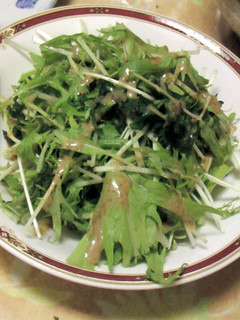 水菜と春菊のゴマドレサラダ!!-レシピのメイン写真