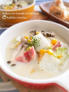 白菜とベーコン☆コーンミルクスープ-レシピのメイン写真