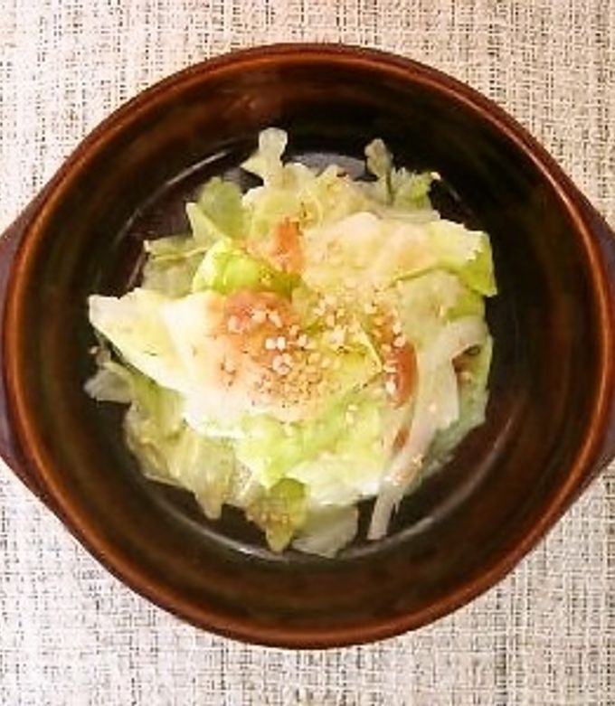 レンジでもう一品★蒸しキャベツの梅ナムル-レシピのメイン写真