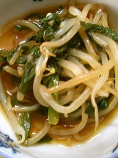 簡単 副菜 もやしと ニラの からし和え-レシピのメイン写真