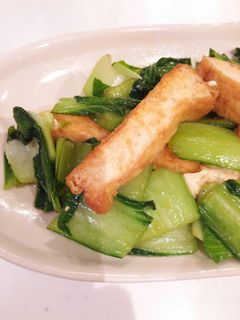 5分で!!厚揚げとチンゲン菜炒め-レシピのメイン写真