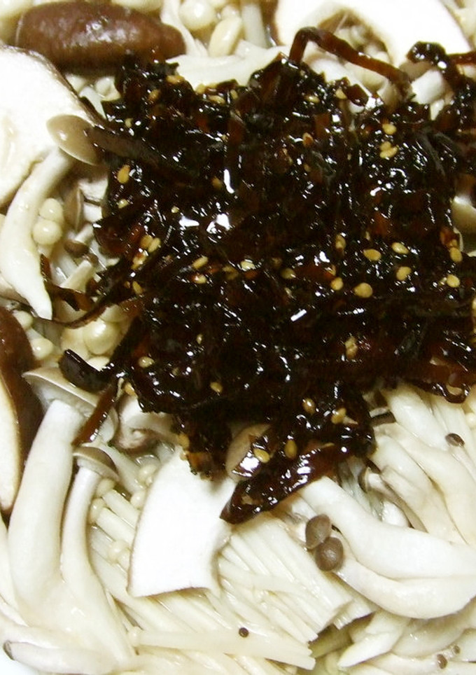 きのこの酒蒸し◆胡麻昆布佃煮◆和え♪-レシピのメイン写真