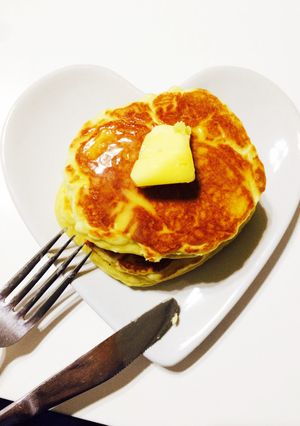 簡単！もちもち！もち入りホットケーキ♡-レシピのメイン写真