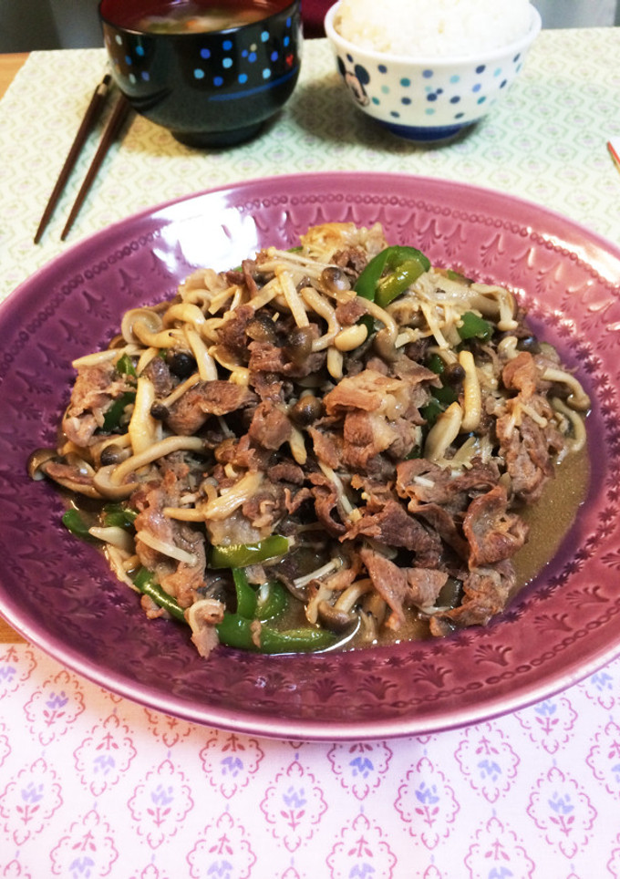 牛肉ときのこのオイスター炒め-レシピのメイン写真