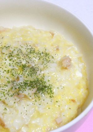 スモークチキンと玉ねぎの簡単リゾット♪-レシピのメイン写真