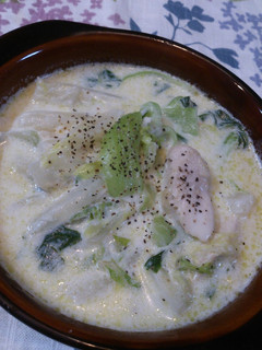 ♪白菜とチンゲン菜のクリームスープ♪-レシピのメイン写真