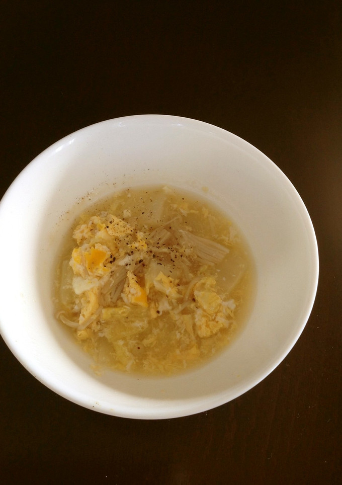 白菜と卵とエノキの中華スープ-レシピのメイン写真