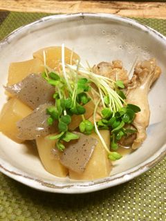 手羽元と大根とこんにゃくの照り煮-レシピのメイン写真