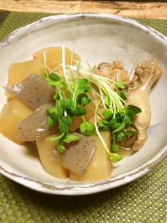 手羽元と大根とこんにゃくの照り煮-レシピのメイン写真