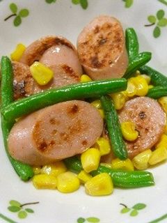 魚肉ソーセージといんげんの中華炒め-レシピのメイン写真
