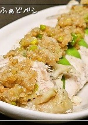 蒸し鶏とアボカド✿ピーナッツがけ-レシピのメイン写真