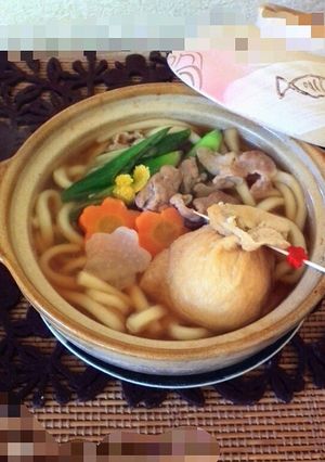 福玉巾着～鍋焼きうどん♥♡*ﾟ-レシピのメイン写真