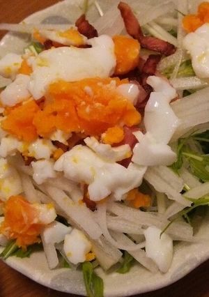 大根と水菜のカリカリベーコンサラダ-レシピのメイン写真
