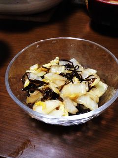 大量消費にも!白菜の塩昆布和え-レシピのメイン写真