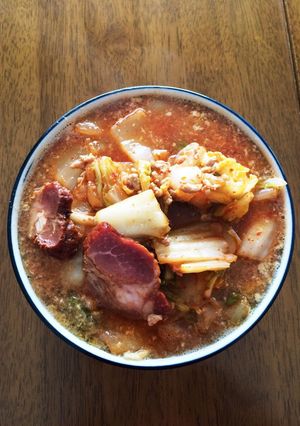 白菜と豚挽肉で♪ピリ辛味噌ラーメン-レシピのメイン写真