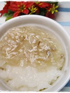 離乳食後期 鶏ミンチと野菜のあんかけかゆ-レシピのメイン写真