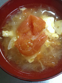 トマトかき卵スープ♪にんにく入り-レシピのメイン写真