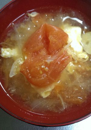 トマトかき卵スープ♪にんにく入り-レシピのメイン写真