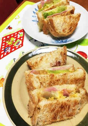 オイルなし。フライパンでホットサンド-レシピのメイン写真
