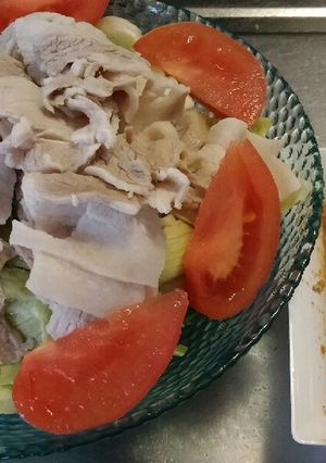 豚しゃぶサラダ　ポン酢中華ドレッシング-レシピのメイン写真