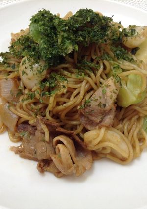 つぼみ菜とゆり根の大人の焼きそば-レシピのメイン写真