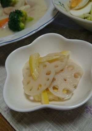 レンコンの塩レモン甘酢漬け-レシピのメイン写真