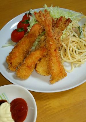我が家のエビフライ♪まっすぐ揚げるぜ！-レシピのメイン写真