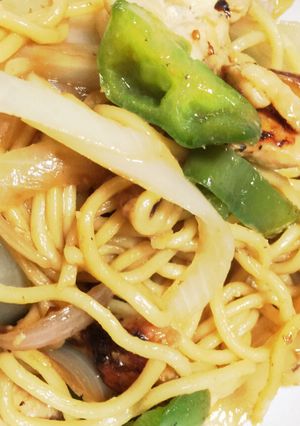 焼きそば？蒸しそば？(amwayのお鍋)-レシピのメイン写真