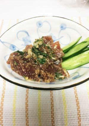 鰹の刺身ならコレ！かつおの漬け-レシピのメイン写真