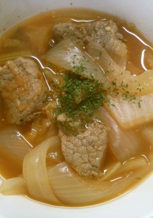 玉ねぎ セロリ 白菜 豚の ケチャスープ-レシピのメイン写真