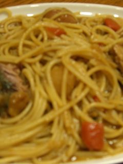 夫作!意外と美味!サバのカレーパスタ-レシピのメイン写真