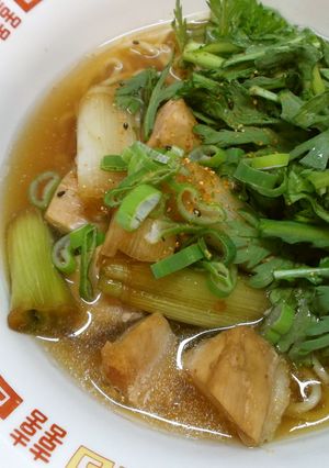 節約！１人ランチ❀焼き鳥と春菊のラーメン-レシピのメイン写真