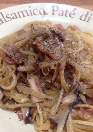 ゴボウとベーコンのスパゲティ-レシピのメイン写真