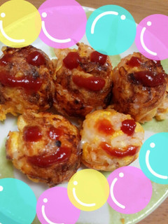 ♡たこ焼き器de一口オムライス♡-レシピのメイン写真