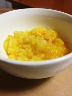 炊飯器でかぼちゃのお粥♡中期離乳食♪-レシピのメイン写真