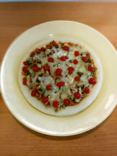 ミートソース水菜ピザ-レシピのメイン写真
