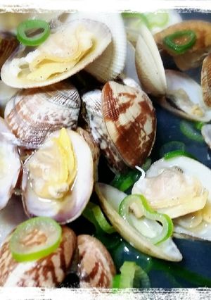 自己流あさりの酒蒸し-レシピのメイン写真