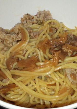 牛肉となめ茸のパスタ-レシピのメイン写真