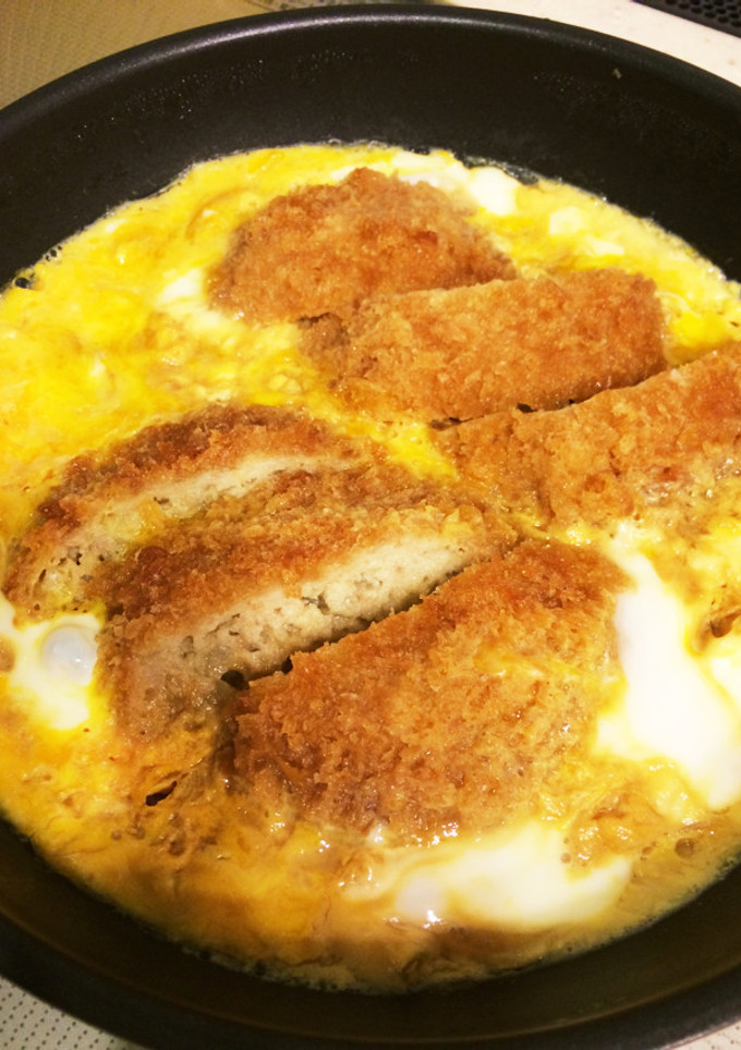 すき焼きのタレでメンチカツ 卵とじ〜＊＊-レシピのメイン写真