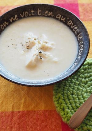 白菜のポタージュ☆絹ごし豆腐のトッピング-レシピのメイン写真